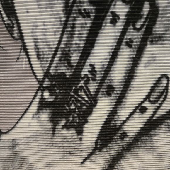 Thin Hongkoi Graphic Harajuka Style Plisse Kimono Sleeve Sheer Midi Dress - Picture 7 of 11